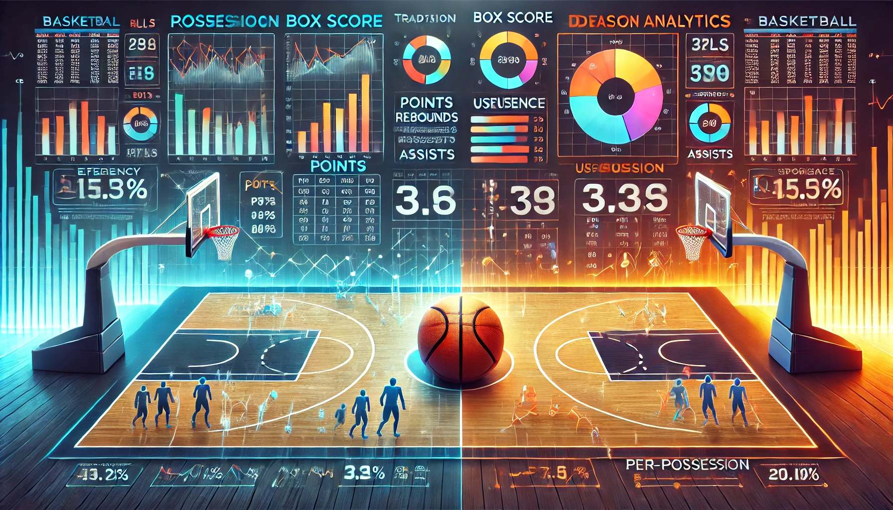 Possession-based statistics measure contributions on a per-possession basis or by contextualizing individual actions within the flow of team offense and defense.